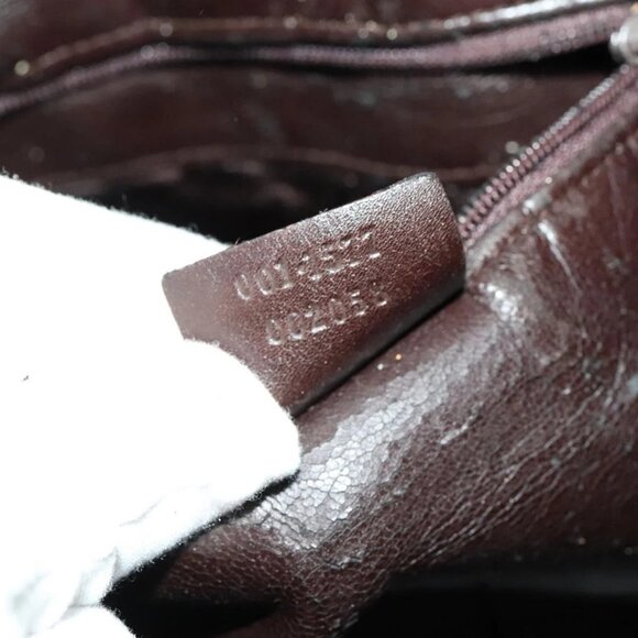 GUCCI Bamboo Shoulder Bag Leather 2way Brown Gold Auth 139168 - Picture 10 of 16